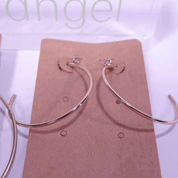 Lee Angel Women's Mixed Hoop Thin Earrings Set of 3 Pair NWT 98 Ea - Picture 3 of 5